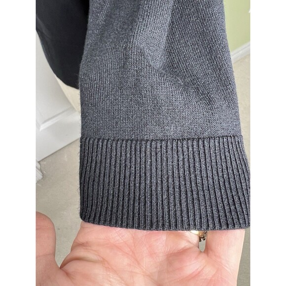 WHBM Knit Cardigan Sweater Statement Piece Ruffle Romantic Sz M Academia Career - Picture 5 of 12